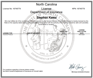 Stephen Kates Insurance License